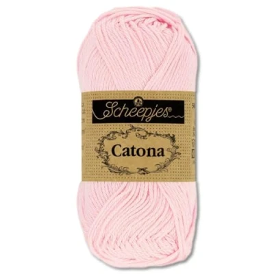 Afbeelding van Frida&#039;s Wollhaus Scheepjes Catona 50 g, 100% katoen, breien, haken, amigurumi, 109 kleuren, 238, poederroze
