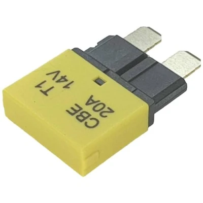 Afbeelding van Hansor CBE1 2014 Zekerautomaat, standaard platte zekering, 20 A, geel, 1 stuks