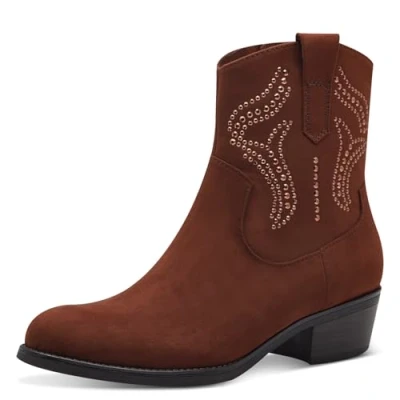 Afbeelding van MARCO TOZZI Dames Bootie Zip+Slip 2 25323 43 westernlaarzen, groef, 41 EU