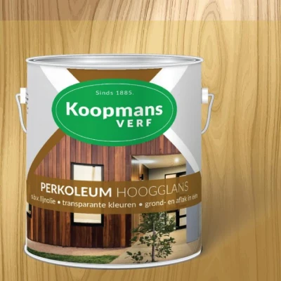 Afbeelding van Koopmans Perkoleum Hoogglans Transparant 2,5 ltr 232 licht eiken Buitengevel &amp; Tuin