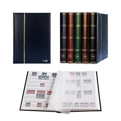 Afbeelding van Prophila 60 witte pagina&#039;s insteekboek postzegelalbum blauw