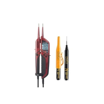 Afbeelding van Testboy actieset Profi III LCD spanningstester met PICA diepe gaatjesmarker (hoogste veiligheid en precisie, verlicht display, unieke speciale punt), Rood/Zwart