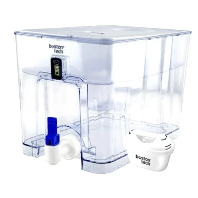 Afbeelding van FRESIAMAX filterhouder, 7,5 l, incl. 1 cartridge, waterdispenser, vermindert kalk, chloor en verontreinigingen, digitaal display, ontwerp voor koelkast werkblad, BPA vrij, water met optimale smaak.