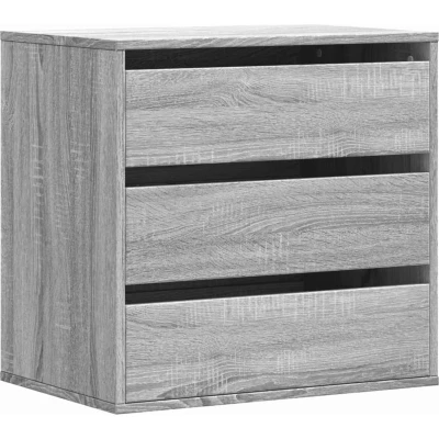 Afbeelding van Ladekast 60x41x58 cm bewerkt hout grijs sonoma eikenkleurig
