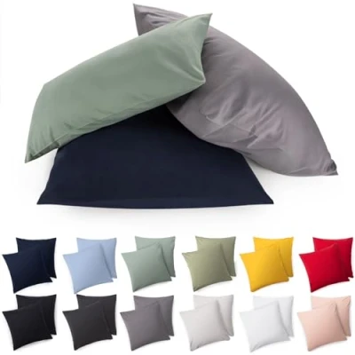 Afbeelding van Blumtal Kussenslopen 2 pack 65 x cm Grijs Superzacht Premium Jersey Kussensloop