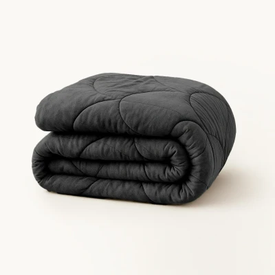 Afbeelding van Y NOT Velvetbed Black 200x200 Dekbed Zonder overtrek Velvet Wasbaar Hoesloos 30 dagen proefslapen Bedrukt met vaste All year winterdekbed &amp; zomerdekbed