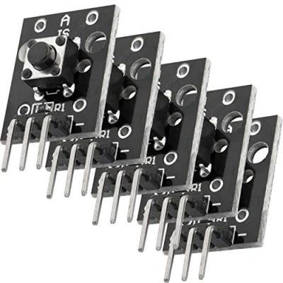 Afbeelding van AZDelivery 5 x KY 004 Druktoets Module Sensorknop Hoofdschakelaar Sleutelschakelaar compatibel met Arduino Inclusief E Book!