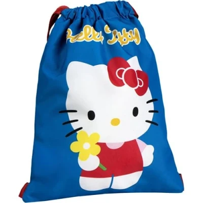 Afbeelding van Rugtas met Koordjes Hello Kitty Blauw 27 x 33 cm