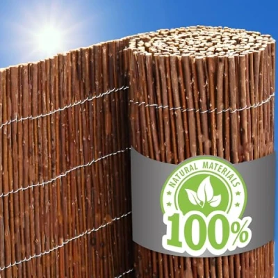 Afbeelding van 90x600 Wilg Balkonscherm Privacy Mat Tuin Wilgenmat Balkon Inkijkbescherming