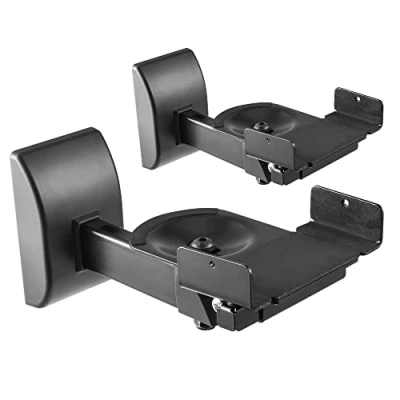 Afbeelding van RICOO Wandhouder voor luidspreker, universeel, houder LH051 B, wandmontage, kantelbaar, draaibaar, verstelbaar, luidsprekerhouder, tv zwart