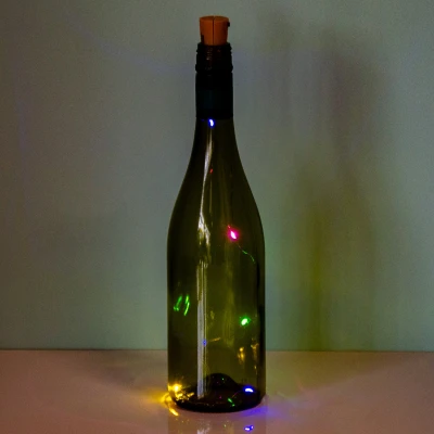 Afbeelding van Wijnfles Lampje Gekleurde Ledlampjes van Out Of The Blue