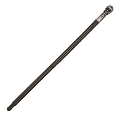 Afbeelding van Black Skull Cane Props (3 stuks) Stijlvol en griezelig ontwerp, perfecte accessoire voor cosplay, feesten, Halloween of gotische evenementen