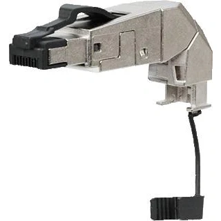 Afbeelding van METZ Connect 130E405042 E RJ 45 kabelconnector (RJ 45, zwart, zilver, kunststof, IP20, 61,7 x 13,8 27,5 mm, 40 70 C)