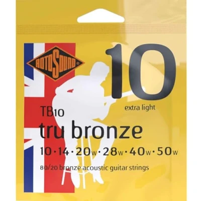 Afbeelding van Rotosound TB10 Tru Bronze akoestische gitaarsnaren .010 .050w
