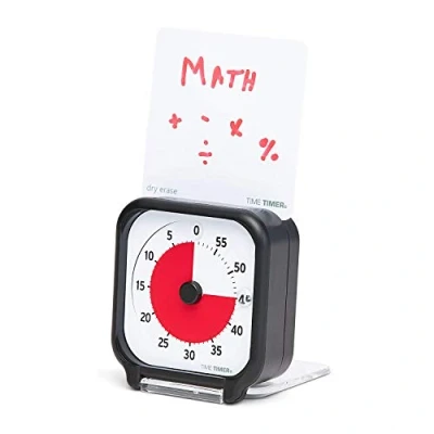 Afbeelding van Time Timer Original Pocket Visuele Countdown Tijdklok Tijdmanagement Tool School, Thuis, Kantoor Optioneel Alarm Geen Luid Getik (Zwart)