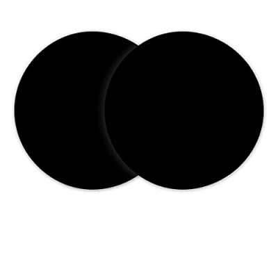 Afbeelding van ddLUCK 2 stuks multifunctionele siliconen magnetronmat, 30 cm/12 inch niet stick bakmatten ovenmat voor bodem van de oven, hittebestendige magnetron onderzetter mat (zwart)