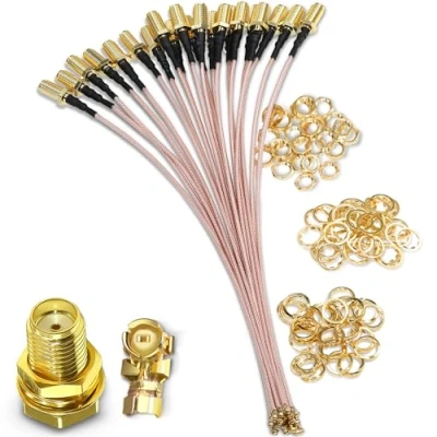 Afbeelding van TUOLNK 5 stuks 6 inch SMA bus voor U.FL IPX IPEX RF coaxialAdapter RG178 Pigtail overbruggskabel naar coaxialkabel UFL/IPX Mini PCI Buchse Verlustarmes