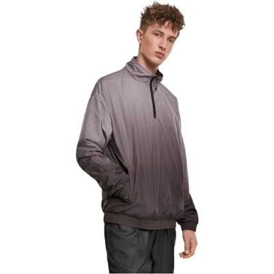 Afbeelding van Urban Classics Gradient PULL OVER Jacket Trainingsvest, Heren, Maat: Small, Black/grey