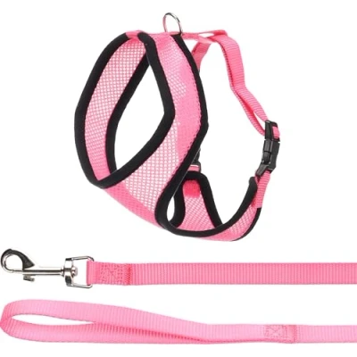 Afbeelding van Flamingo Harnas met riem voor kittens Harms roze maat A: 37 cm B: 43 55 C: 120 x 15 2 mm Verstelbaar en comfortabel, ideaal rassen zoals Perzisch, Maine Coon, Siamees meer