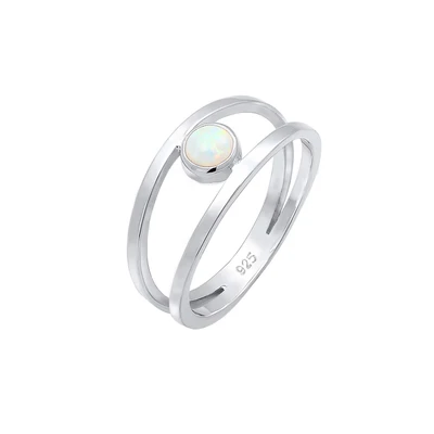 Afbeelding van Elli Ring silvercoloured, Dames, Maat: 52, Silver coloured