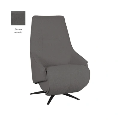 Afbeelding van Label51 Odense elektrische fauteuil antraciet microsuède Stof