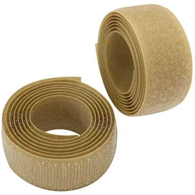 Afbeelding van AERZETIX C65953 Krabband/rol, 25 mm, 1 m, zelfgrijpend, organizer/kabelbinders, strepen, tas, kleding, riemen, kleur: zand, van polyamide en polyester