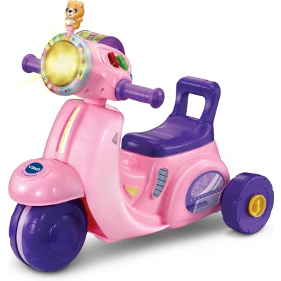 Afbeelding van VTech 2 in 1 Loopscooter Educatief Speelgoed Ombouwen tot Driewieler vanaf Jaar Roze