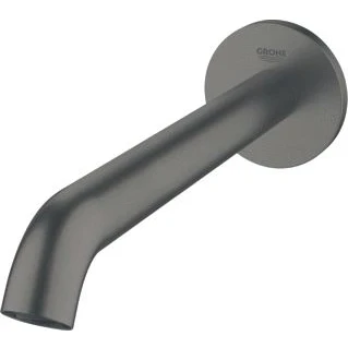 Afbeelding van Grohe essence uitloop sanitairkraan 1 2 j wandmontage 221mm voorsprong hard graphite geborsteld 13449al1