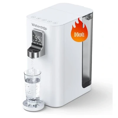 Afbeelding van Waterdrop K19 H Omgekeerde Osmose Waterfiltersysteem, Instant Heet Water Dispensers, Draagbaar Zonder Installatie, 4 Temperatuuropties, Vermindert TDS, 5 traps met UV, WD