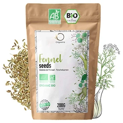 Afbeelding van ORIGEENS ORGANISCH VENNELZAD INFUSIE 200g Kruidenthee voor Borstvoeding, Lactatie en Spijsvertering Biologisch Venkelzaad Thee in bulk