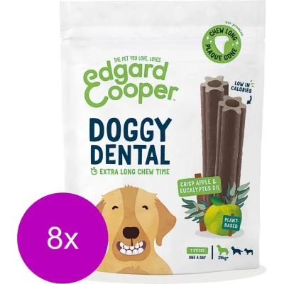 Afbeelding van 8x Edgard &amp; Cooper Doggy Dental Sticks Appel Eucalyptusolie Large