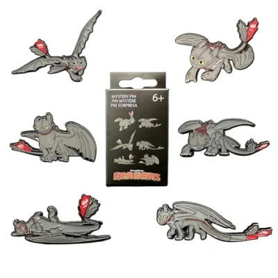 Afbeelding van Loungefly Dreamworks Hoe train je draak Tandloos Emaille Pin 1 van 6 om te verzamelen Stijlen Variëren trainen Blind Box Pins Leuke verzamelbare