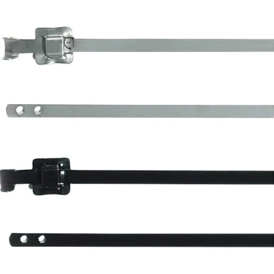Afbeelding van HellermannTyton 111 00149 MLT24SSC10 SS316/SP BK Kabelbinder 10 mm Zwart Bandsluiting geflensd, UV stabiel 1 stuk(s)