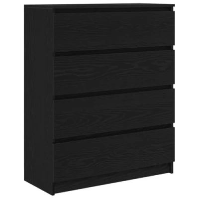 Afbeelding van vidaXL Dressoir 80x35x99 cm spaanplaat zwart eikenkleurig