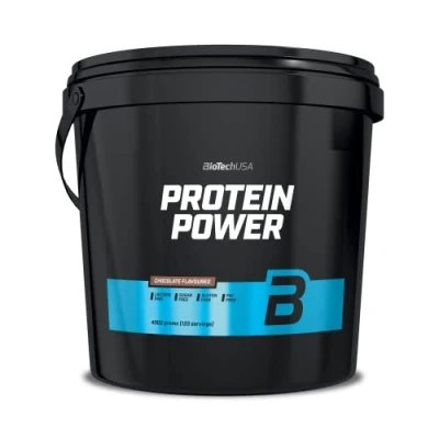 Afbeelding van BioTechUSA Protein Power Eiwitrijk, Suikervrij, Lactosevrij, Glutenvrij Creatine toegevoegd, 4 kg, Chocolade