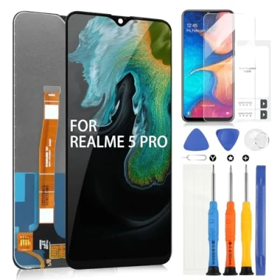 Afbeelding van ARSSLY Scherm voor Oppo Realme 5 Pro RMX1971 LCD scherm, touchscreen montage, vervanging glas, digitizer met reparatiekit, 6,3 inch