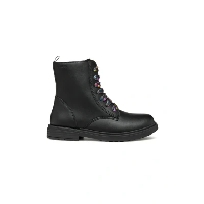 Afbeelding van Geox Eclair Veterboots voor kinderen, Maat: 33, Black multicolor Schoenen