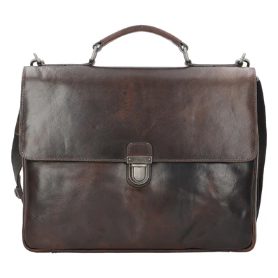 Afbeelding van Leonhard Heyden Roma Briefcase 2 Compartments brown Laptoptas