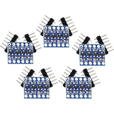 Afbeelding van 5pcs 4Channel IIC I2C Logic Level Converter Bi Directional Module 5V to 3.3V