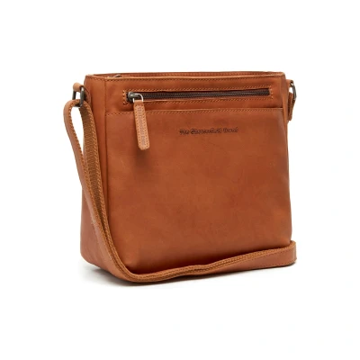 Afbeelding van The Chesterfield Mumbai Leren Schoudertas Cognac