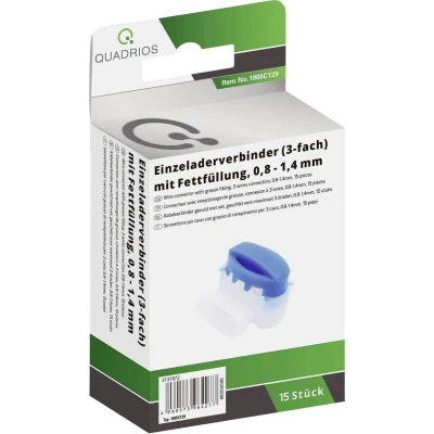 Afbeelding van Quadrios 1905C129 Draadconnector Flexibel: 0.5 1.5 mm² Massief: Aantal polen: 3 15 stuk(s) Blauw