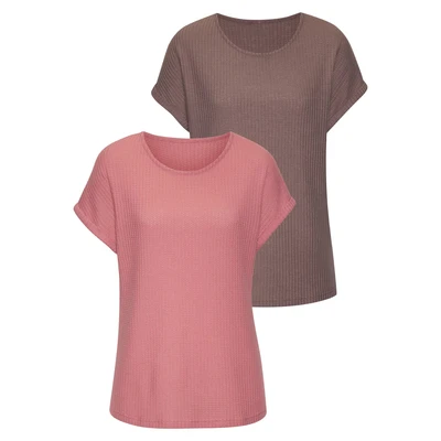 Afbeelding van Vivance Shirt met korte mouwen van zachte piquékwaliteit (Set 2)