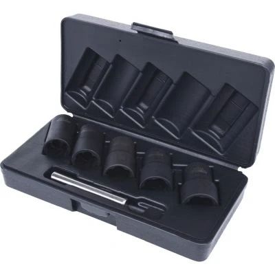 Afbeelding van KS Tools, Dopsleutel + dopmoer, 1/2&quot; dopsleutelset, spiraalgroef, 6 delen