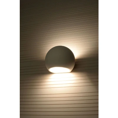 Afbeelding van Muurlamp GLOBE keramiek wit wandlamp E27 IP20 230V