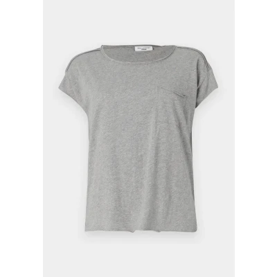 Afbeelding van Marc O&#039;Polo Denim Short Sleeve Chest Pocket Tshirt basic, Dames, Maat: Large, Grey melange