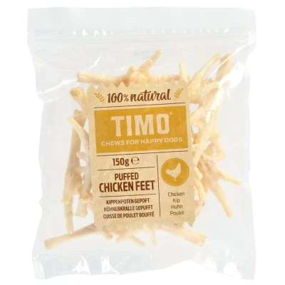 Afbeelding van Timo Kippenpoten Vriesdroog Gepoft Hondensnacks 150 g