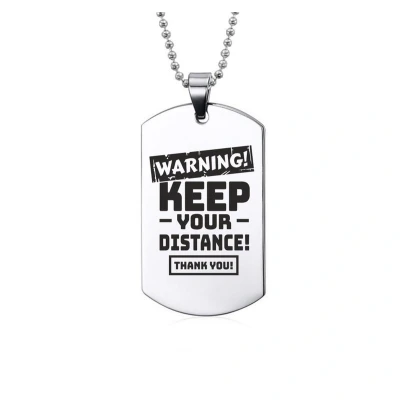 Afbeelding van Ketting RVS Warning Keep Your Distance