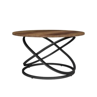 Afbeelding van Vicco Salontafel &quot;Calgary&quot;, Antiek hout/Zwart, 79.5 x 46 cm met groot werkoppervlak
