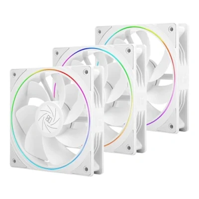 Afbeelding van Thermalright TL S12RW X3 CPU ventilator 120 mm omgekeerde wordt geleverd met ARGB verlichting, koeler 1500 tpm snelheid, wit PC PWM stille computerventilator, set