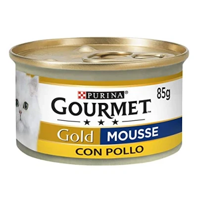 Afbeelding van Purina Gourmet Gold Kattenvoeding, mousse met kip, verpakking van 24 blikjes elk 85 g